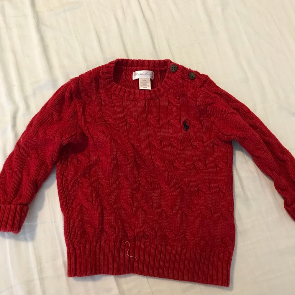 12 months old baby boy Ralph Lauren sweater